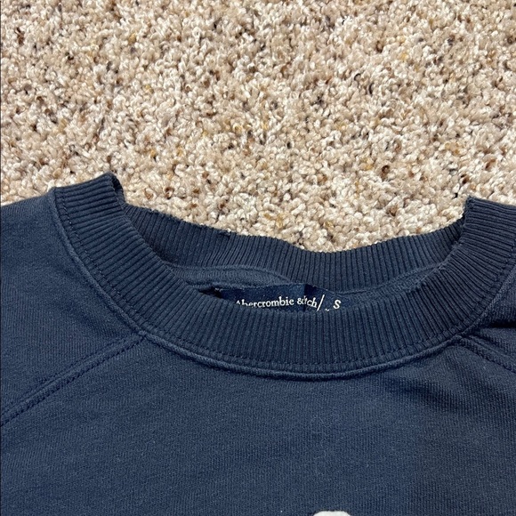 Abercrombie & Fitch Navy Sweatshirt with White Logo - Picture 2 of 10